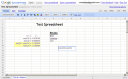 Google Spreadsheets Shot 1